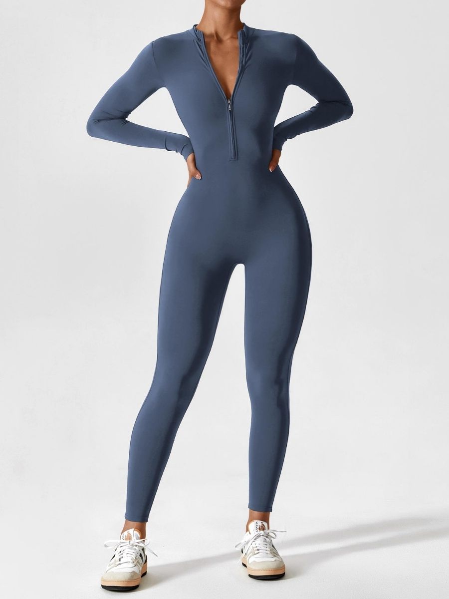 Elira - Lange Mouwen Rits Jumpsuit